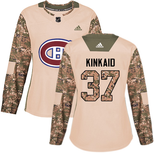 Adidas Canadiens #37 Keith Kinkaid Camo Authentic 2017 Veterans Day Women's Stitched NHL Jersey